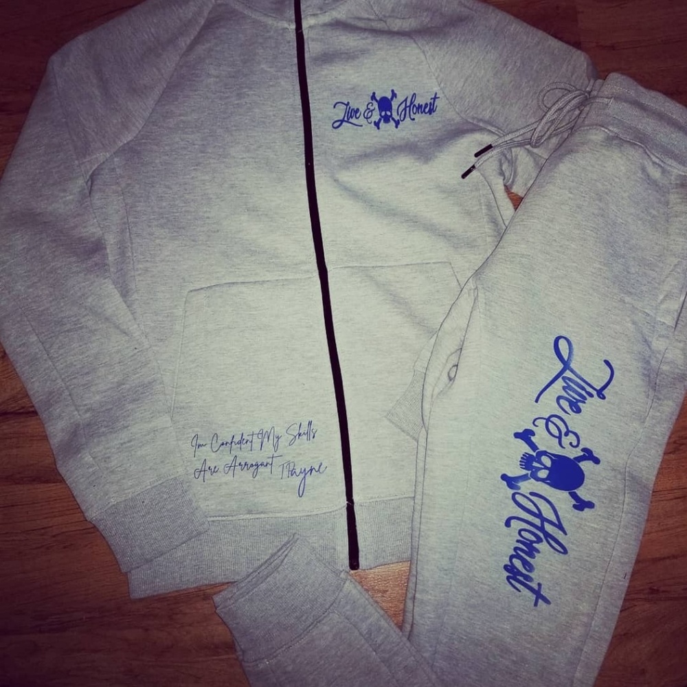 The whole sweatsuit not the sneakers